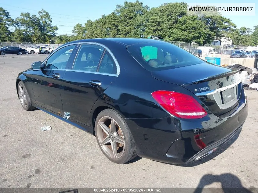 2018 Mercedes-Benz C 300 4Matic VIN: WDDWF4KB4JR388867 Lot: 40252410