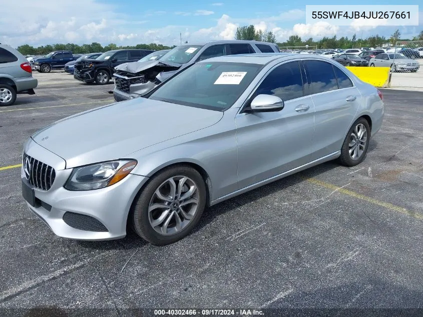 2018 Mercedes-Benz C 300 VIN: 55SWF4JB4JU267661 Lot: 40302466