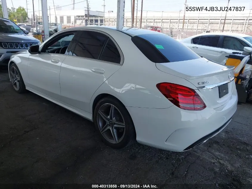 2018 Mercedes-Benz C 300 VIN: 55SWF4JB3JU247837 Lot: 40313858