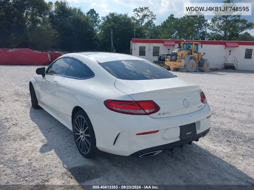 2018 Mercedes-Benz C 300 4Matic VIN: WDDWJ4KB1JF748595 Lot: 40413383