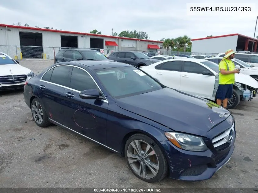 2018 Mercedes-Benz C 300 VIN: 55SWF4JB5JU234393 Lot: 40424640