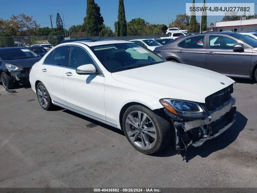 2018 Mercedes-Benz C 300 VIN: 55SWF4JB4JU277882 Lot: 40436562