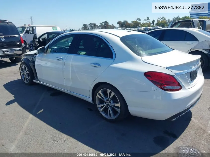 2018 Mercedes-Benz C 300 VIN: 55SWF4JB4JU277882 Lot: 40436562