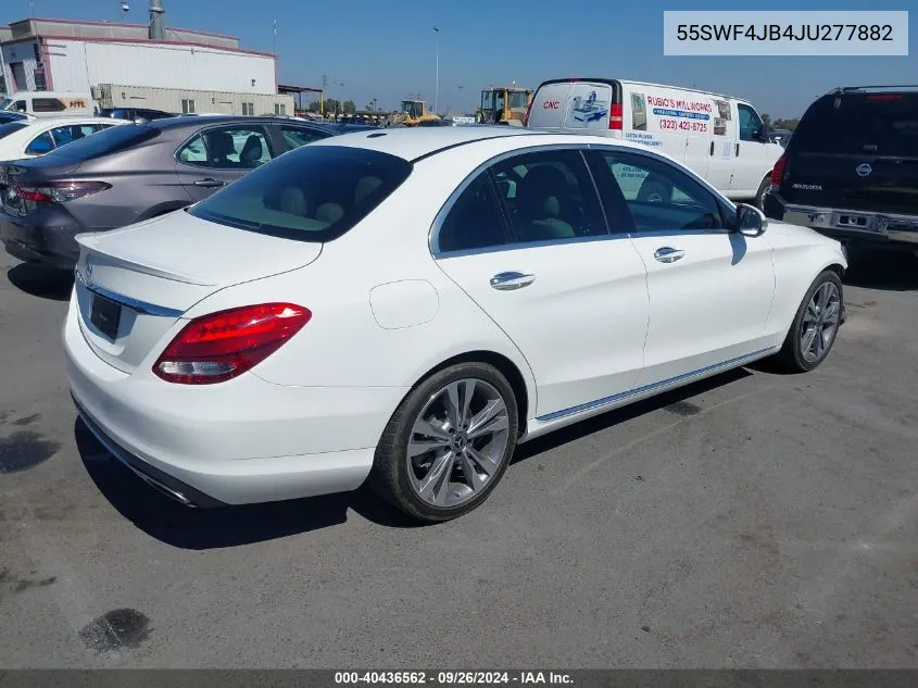 2018 Mercedes-Benz C 300 VIN: 55SWF4JB4JU277882 Lot: 40436562