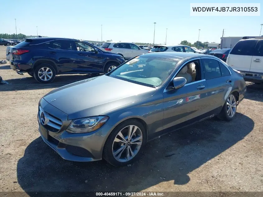 2018 Mercedes-Benz C 300 VIN: WDDWF4JB7JR310553 Lot: 40459171