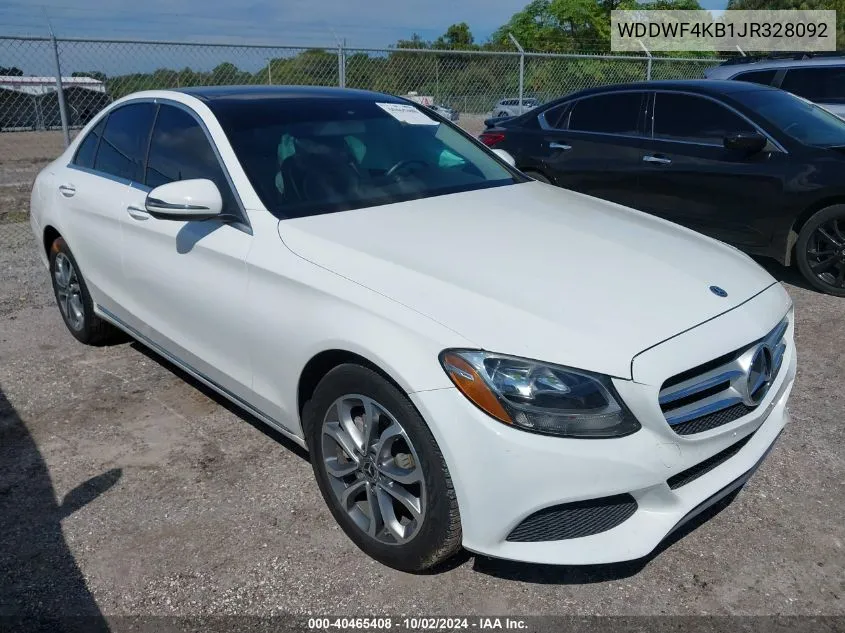 2018 Mercedes-Benz C 300 4Matic VIN: WDDWF4KB1JR328092 Lot: 40465408