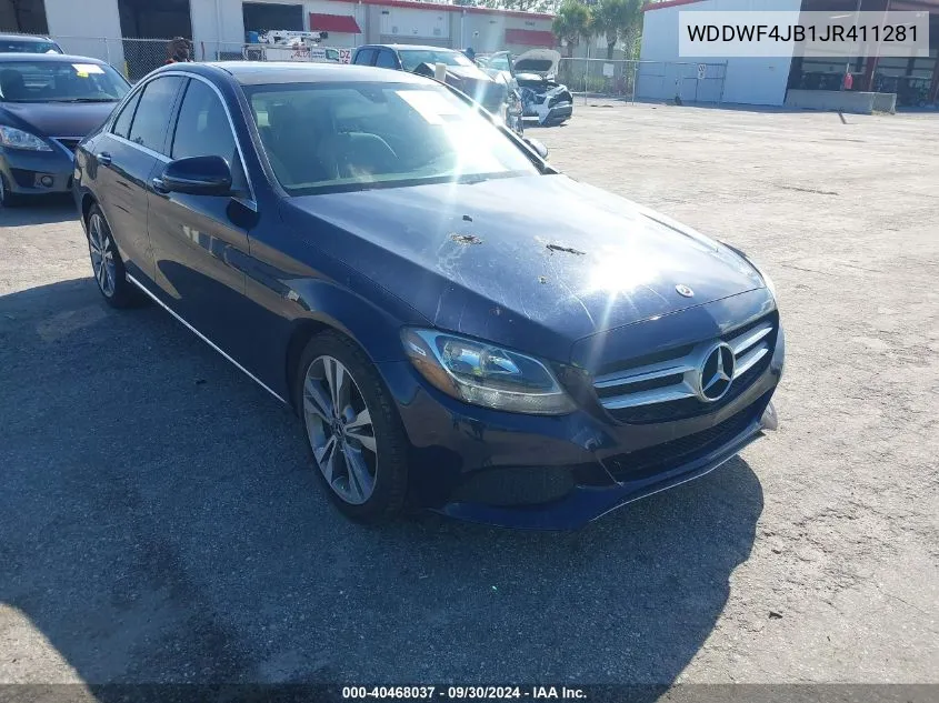 2018 Mercedes-Benz C 300 VIN: WDDWF4JB1JR411281 Lot: 40468037