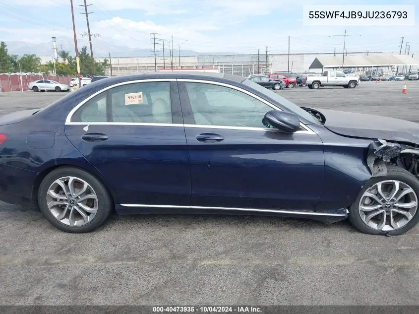 2018 Mercedes-Benz C 300 VIN: 55SWF4JB9JU236793 Lot: 40473935