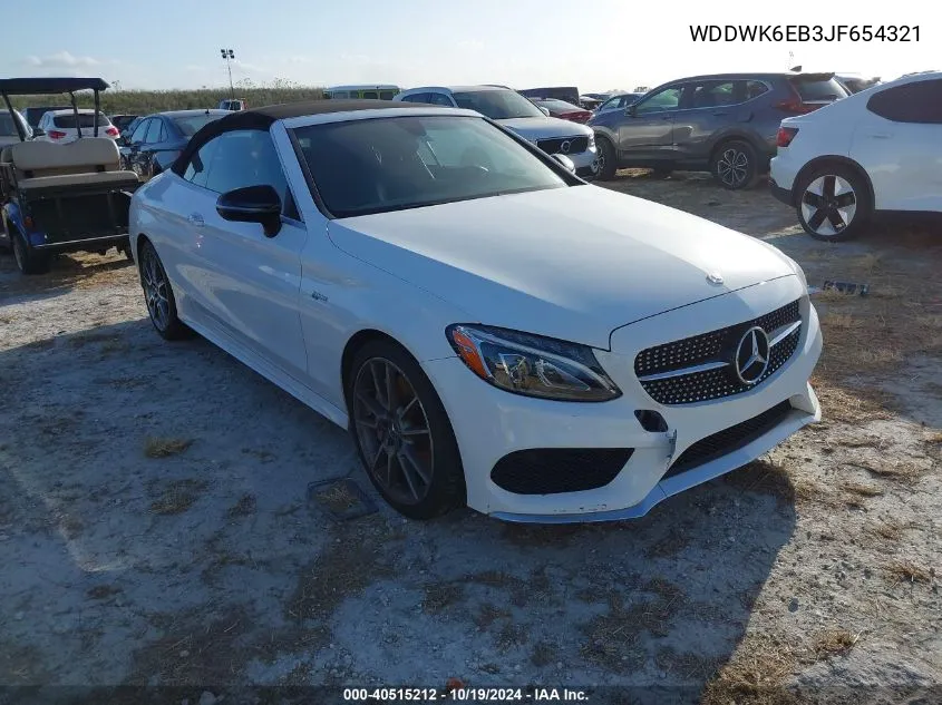 2018 Mercedes-Benz Amg C 43 4Matic VIN: WDDWK6EB3JF654321 Lot: 40515212