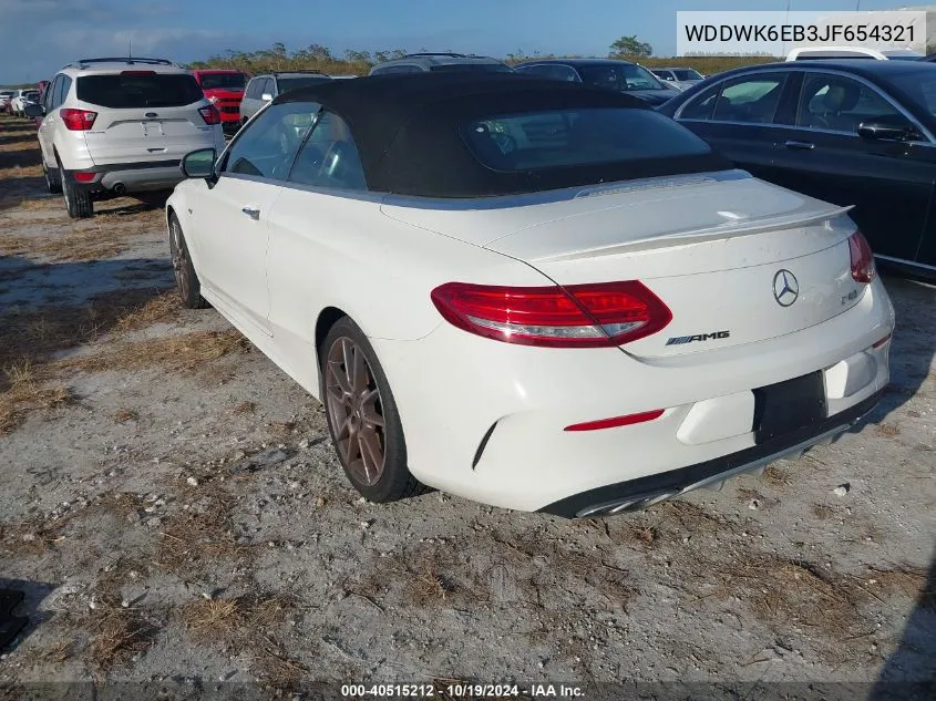 2018 Mercedes-Benz Amg C 43 4Matic VIN: WDDWK6EB3JF654321 Lot: 40515212