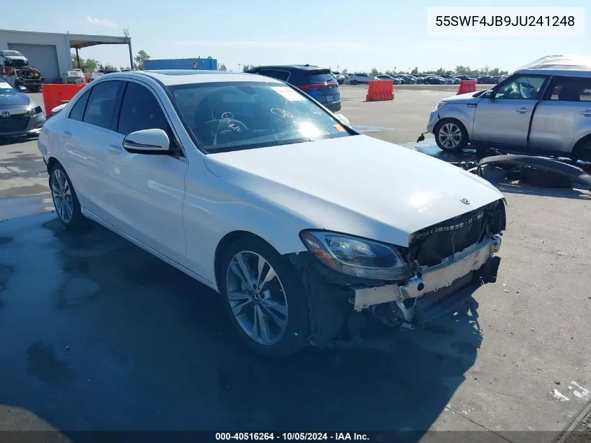 2018 Mercedes-Benz C 300 VIN: 55SWF4JB9JU241248 Lot: 40516264