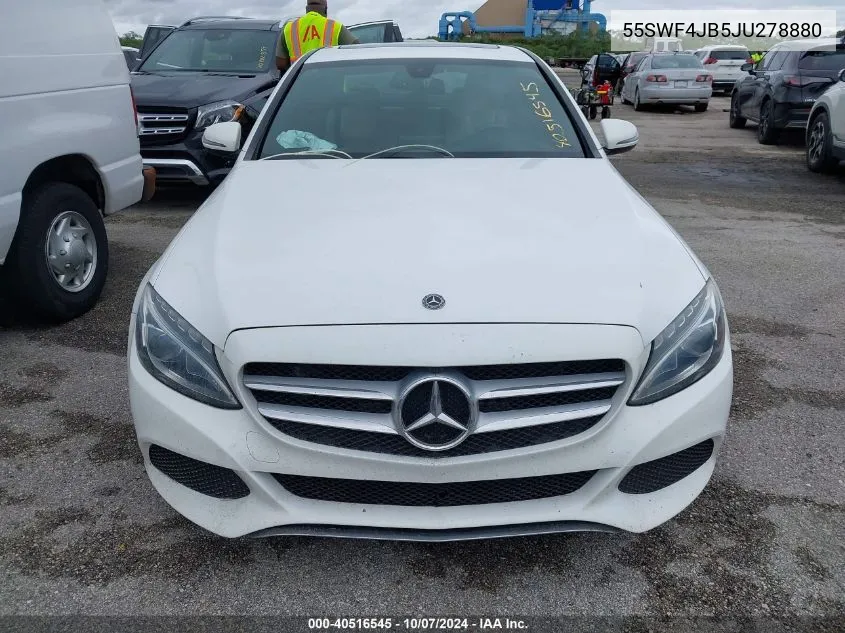 2018 Mercedes-Benz C 300 VIN: 55SWF4JB5JU278880 Lot: 40516545