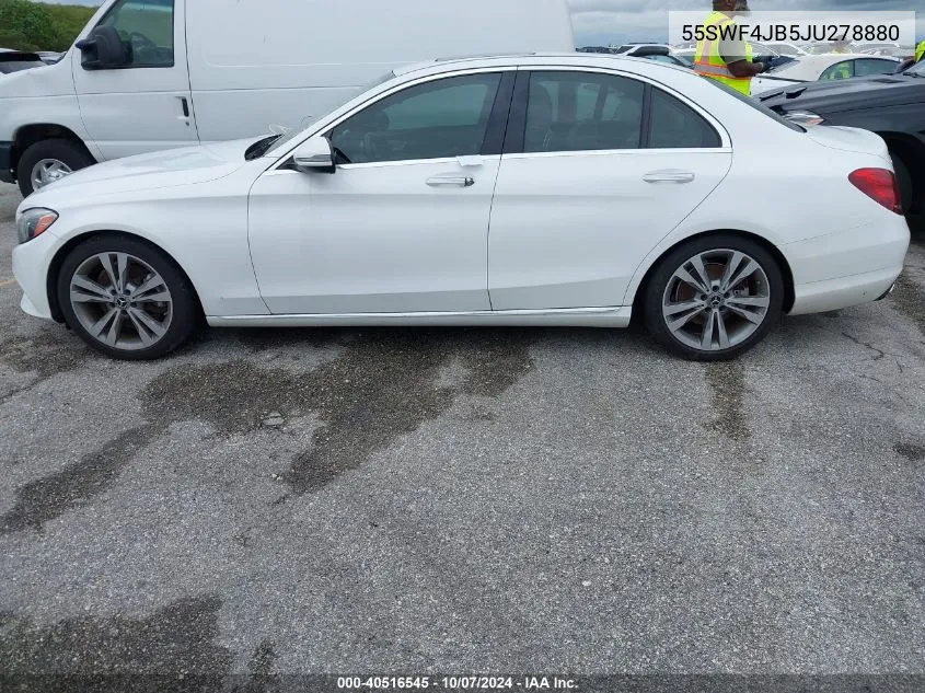 2018 Mercedes-Benz C 300 VIN: 55SWF4JB5JU278880 Lot: 40516545