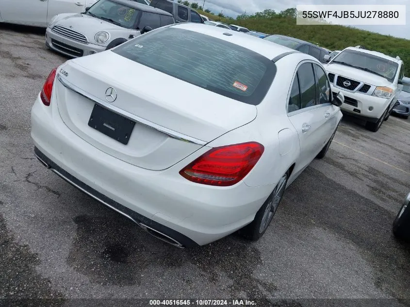 2018 Mercedes-Benz C 300 VIN: 55SWF4JB5JU278880 Lot: 40516545