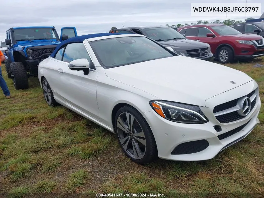 2018 Mercedes-Benz C 300 VIN: WDDWK4JB3JF603797 Lot: 40541637