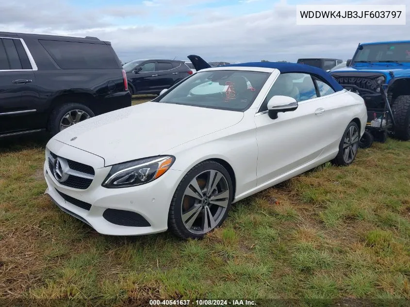 2018 Mercedes-Benz C 300 VIN: WDDWK4JB3JF603797 Lot: 40541637