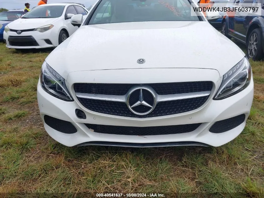 2018 Mercedes-Benz C 300 VIN: WDDWK4JB3JF603797 Lot: 40541637