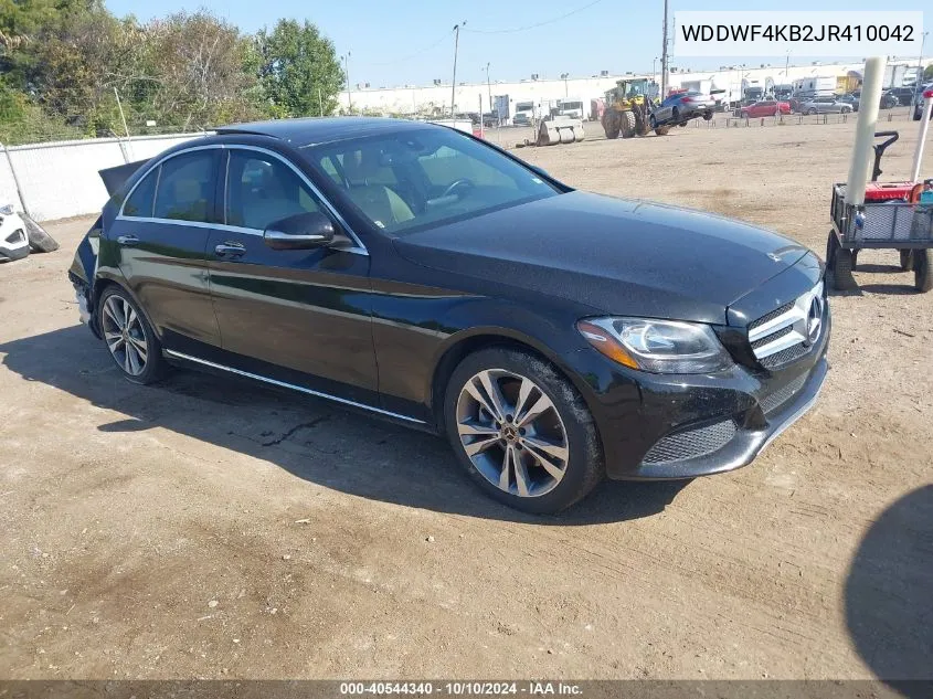 2018 Mercedes-Benz C 300 4Matic VIN: WDDWF4KB2JR410042 Lot: 40544340