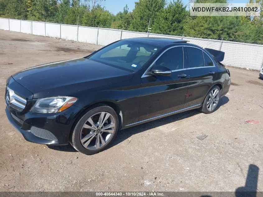 2018 Mercedes-Benz C 300 4Matic VIN: WDDWF4KB2JR410042 Lot: 40544340