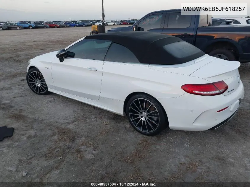 2018 Mercedes-Benz Amg C 43 4Matic VIN: WDDWK6EB5JF618257 Lot: 40557504