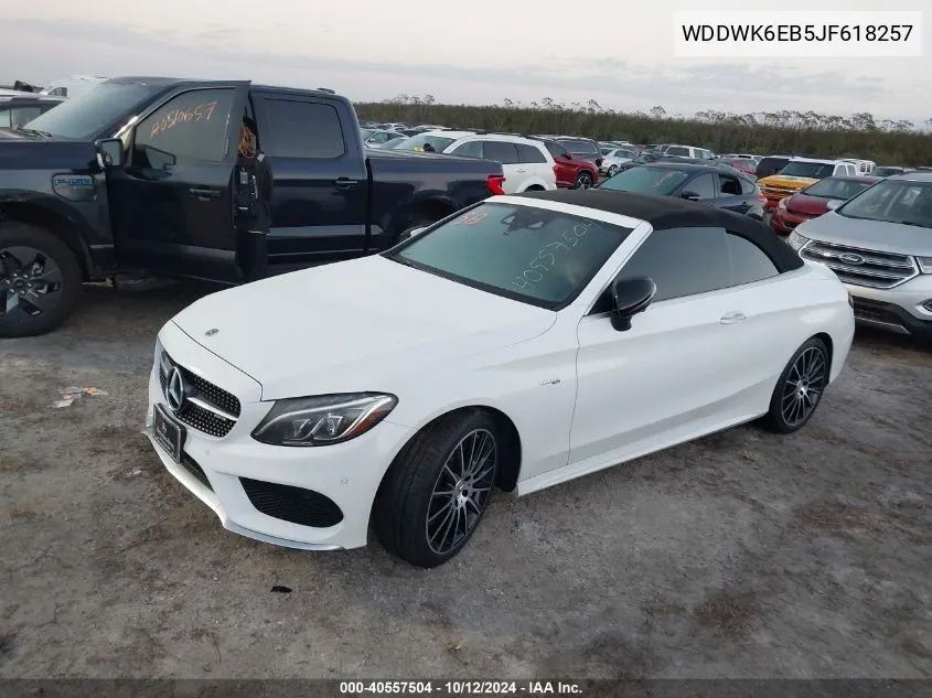 2018 Mercedes-Benz Amg C 43 4Matic VIN: WDDWK6EB5JF618257 Lot: 40557504