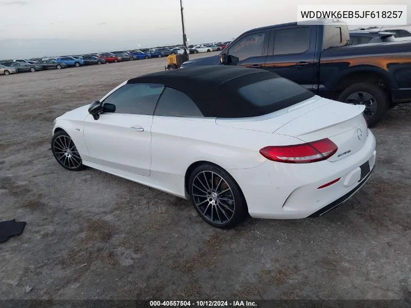 2018 Mercedes-Benz Amg C 43 4Matic VIN: WDDWK6EB5JF618257 Lot: 40557504