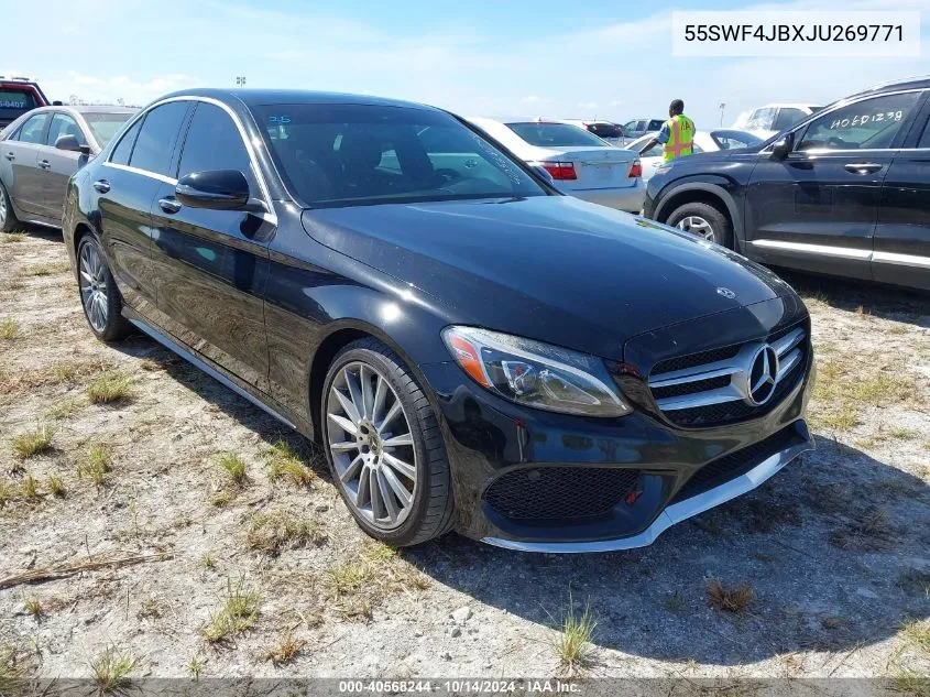 2018 Mercedes-Benz C 300 VIN: 55SWF4JBXJU269771 Lot: 40568244