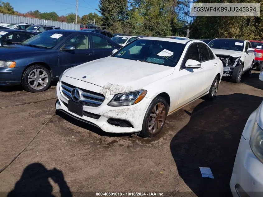 2018 Mercedes-Benz C 300 4Matic VIN: 55SWF4KB9JU245394 Lot: 40591018