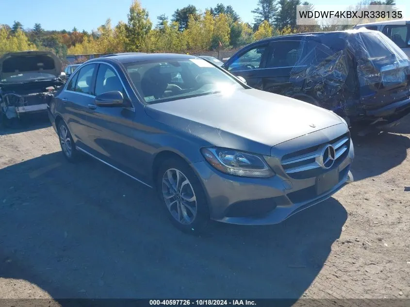 2018 Mercedes-Benz C 300 4Matic VIN: WDDWF4KBXJR338135 Lot: 40597726