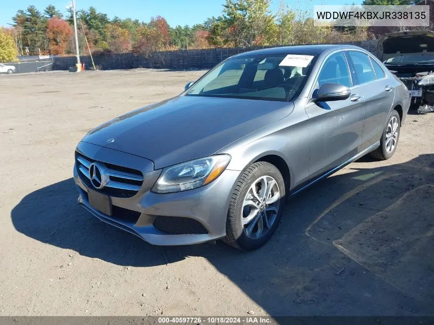 2018 Mercedes-Benz C 300 4Matic VIN: WDDWF4KBXJR338135 Lot: 40597726