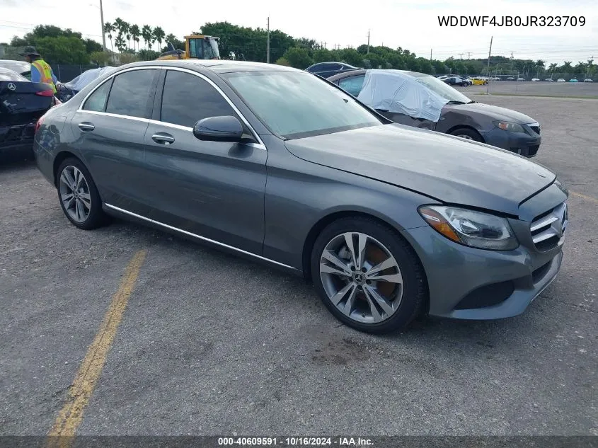 2018 Mercedes-Benz C 300 VIN: WDDWF4JB0JR323709 Lot: 40609591