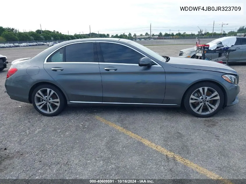 2018 Mercedes-Benz C 300 VIN: WDDWF4JB0JR323709 Lot: 40609591