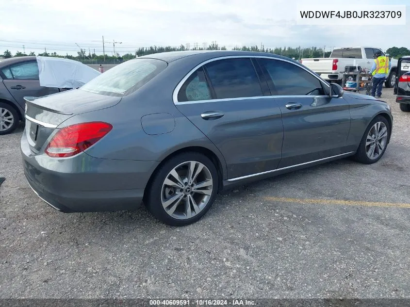 2018 Mercedes-Benz C 300 VIN: WDDWF4JB0JR323709 Lot: 40609591