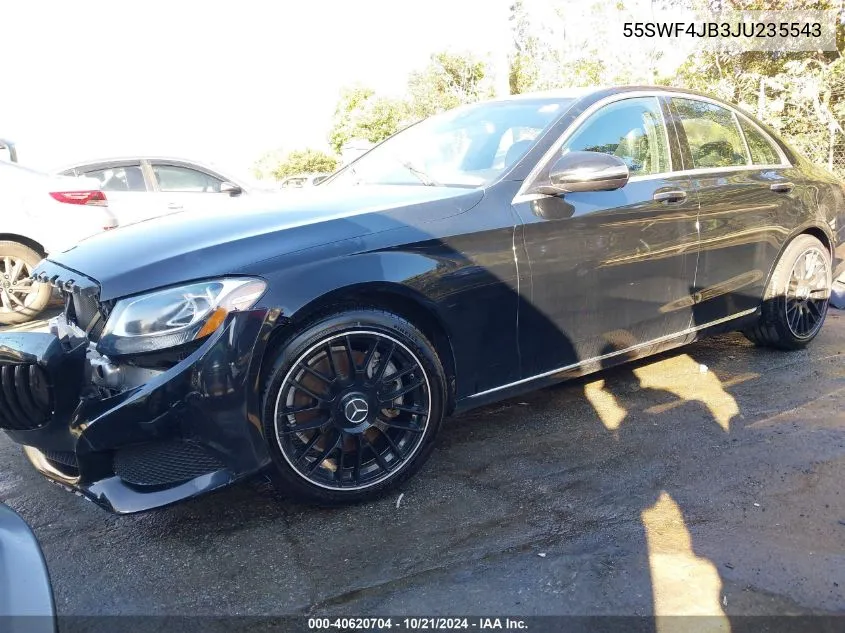 2018 Mercedes-Benz C 300 VIN: 55SWF4JB3JU235543 Lot: 40620704