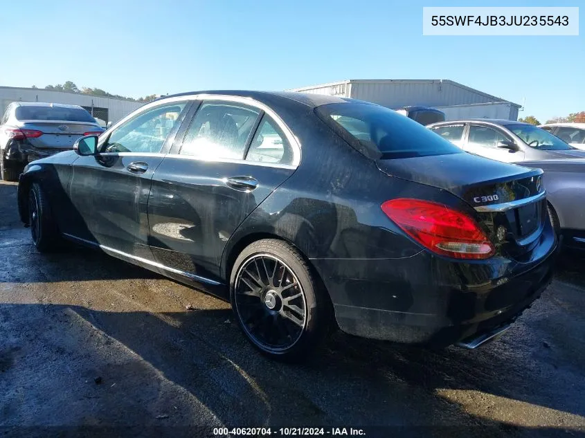 2018 Mercedes-Benz C 300 VIN: 55SWF4JB3JU235543 Lot: 40620704