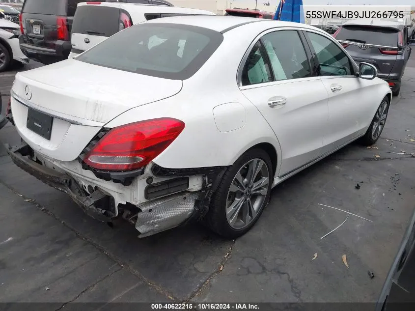 2018 Mercedes-Benz C 300 VIN: 55SWF4JB9JU266795 Lot: 40622215