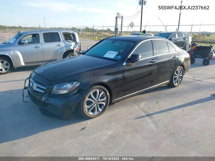 2018 Mercedes-Benz C 300 VIN: 55SWF4JBXJU237662 Lot: 40629417