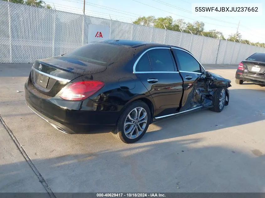 2018 Mercedes-Benz C 300 VIN: 55SWF4JBXJU237662 Lot: 40629417