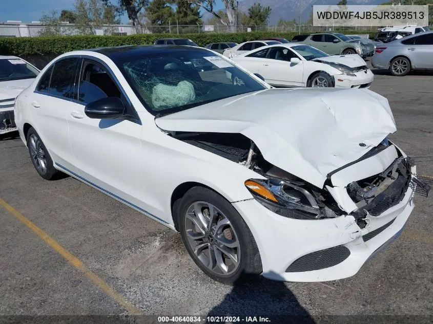 2018 Mercedes-Benz C 300 300 VIN: WDDWF4JB5JR389513 Lot: 40640834