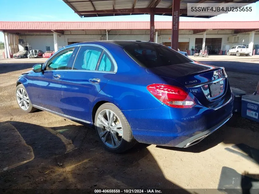 2018 Mercedes-Benz C 300 300 VIN: 55SWF4JB4JU255655 Lot: 40658558