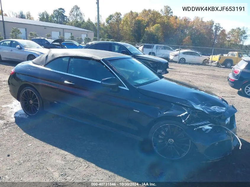 2018 Mercedes-Benz C 300 4Matic VIN: WDDWK4KBXJF653191 Lot: 40731846