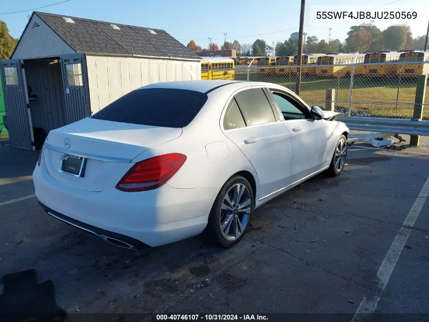 2018 Mercedes-Benz C 300 VIN: 55SWF4JB8JU250569 Lot: 40746107