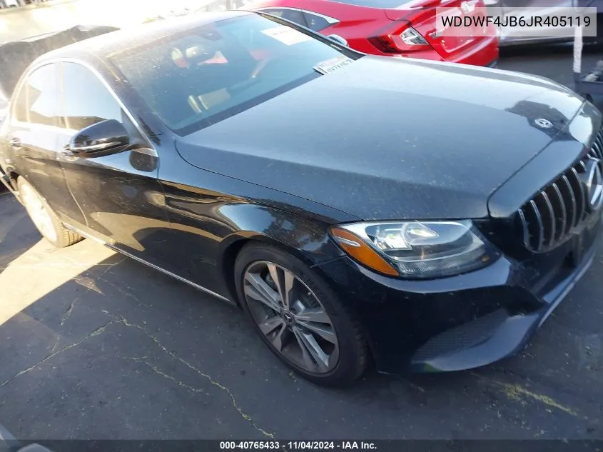 2018 Mercedes-Benz C 300 VIN: WDDWF4JB6JR405119 Lot: 40765433