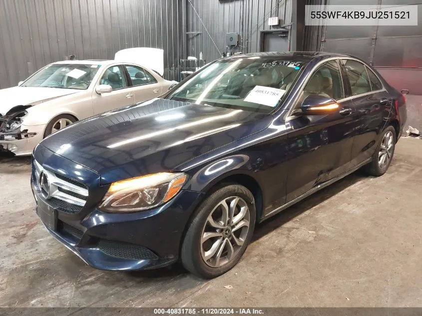 2018 Mercedes-Benz C 300 4Matic VIN: 55SWF4KB9JU251521 Lot: 40831785