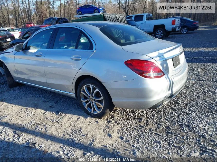 2018 Mercedes-Benz C 300 4Matic VIN: WDDWF4KB1JR312250 Lot: 40834518