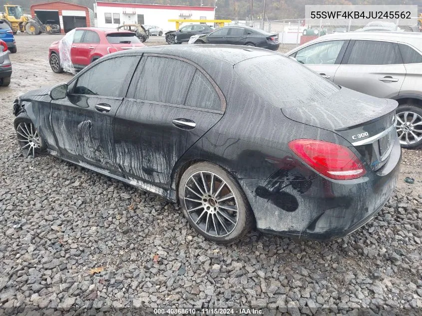 55SWF4KB4JU245562 2018 Mercedes-Benz C 300 4Matic