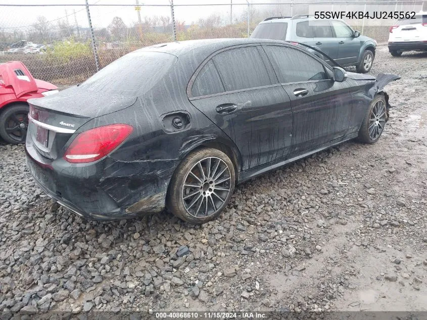 55SWF4KB4JU245562 2018 Mercedes-Benz C 300 4Matic