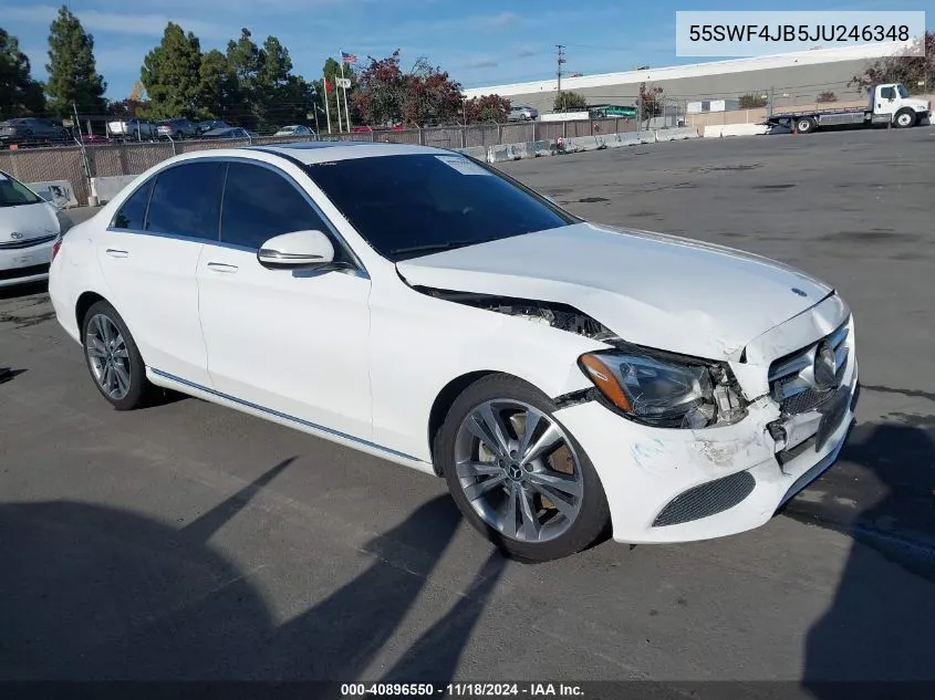 2018 Mercedes-Benz C 300 VIN: 55SWF4JB5JU246348 Lot: 40896550