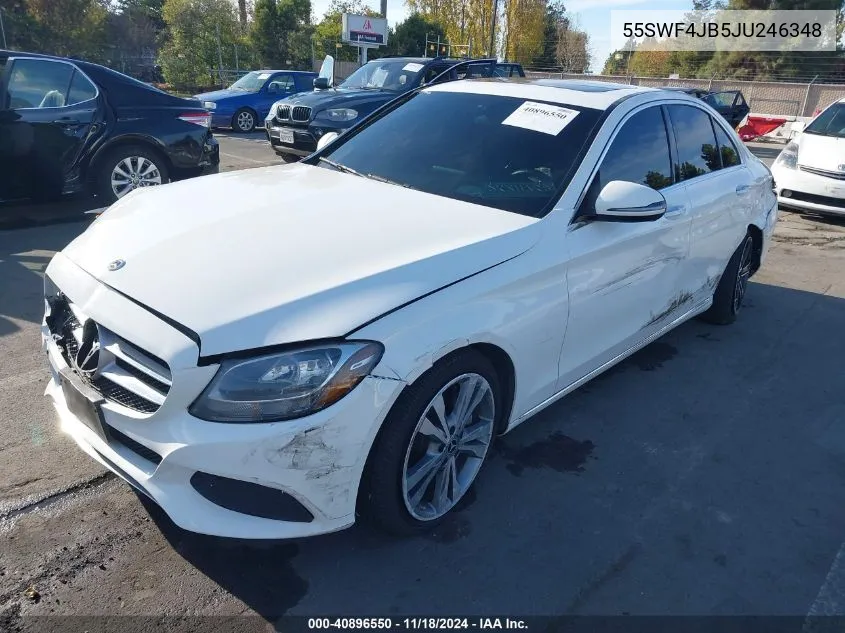 2018 Mercedes-Benz C 300 VIN: 55SWF4JB5JU246348 Lot: 40896550