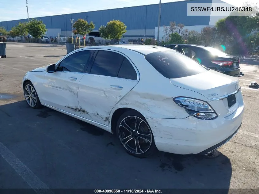 2018 Mercedes-Benz C 300 VIN: 55SWF4JB5JU246348 Lot: 40896550